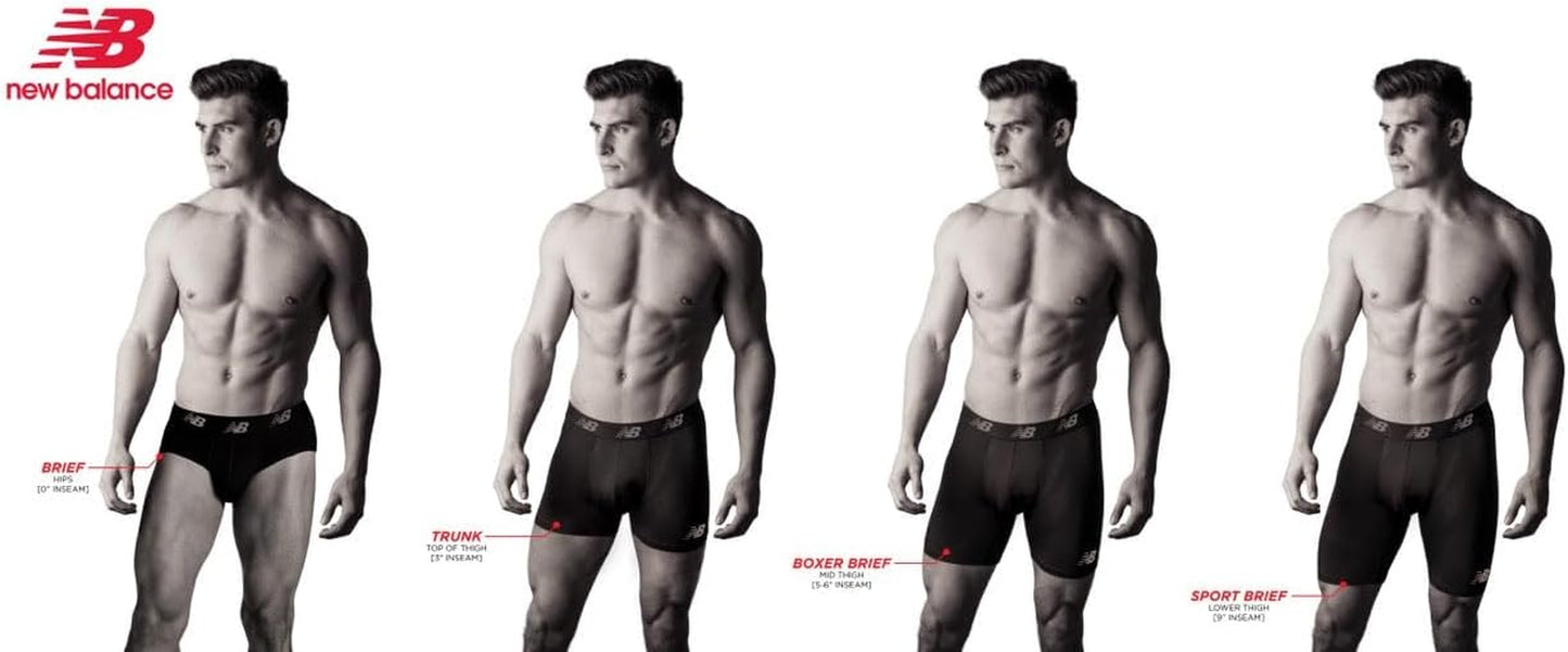 Men'S 6" Boxer Brief Fly Front with Pouch, 3-Pack